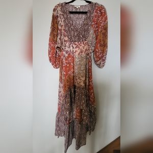 Umgee high low boho dress